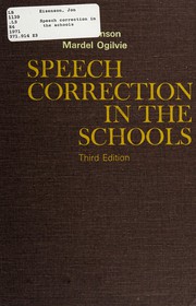 Cover of Speech correction in the schools by Jon Eisenson