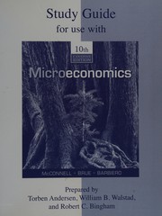 Front cover of Study guide for use with Microeconomics, 10th Canadian edition by Torben M. Andersen
