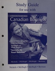 Cover of Study guide for use with Understanding Canadian business, third edition by William G. Nickels