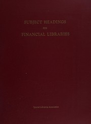 Front cover of Subject headings for financial libraries by Special Libraries Association. Financial Division.