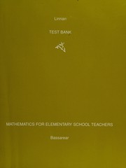 Front cover of Test bank [for] Mathematics for Elementary School Teachers [by] Tom Bassarear by Lois S. Linnan