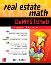 Cover of Real Estate Math Demystified by Steven P. Mooney