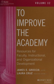Front cover of To Improve the Academy Vol. 32 by Laura Cruz