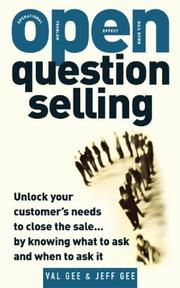Cover of OPEN question selling by Val Gee