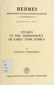 Cover of Studies in the Odyssey by Bernard Fenik