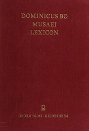 Cover of Musaei Lexicon by Domenico Bo