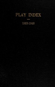 Cover of Play Index 1953 1960 by Estelle A. Fidell
