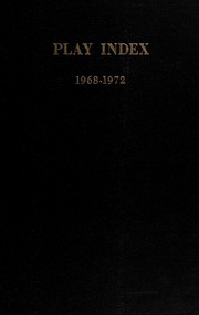Front cover of Play index 1968-1972 by Estelle A. Fidell