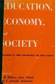 Front cover of Education, economy, and society by Albert Henry Halsey
