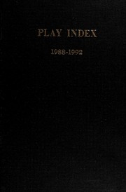 Front cover of Play index, 1988-1992 by Juliette Yaakov