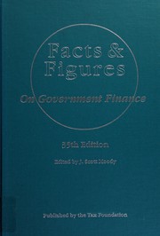Front cover of Facts & Figures on Government Finance (Facts and Figures on Government Finance) by J. Scott Moody