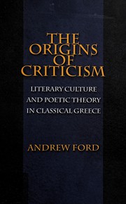 Front cover of Origins of Criticism by Ford, Andrew