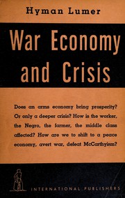 Front cover of War economy and crisis by Hyman Lumer