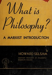 Cover of What is philosophy? by Howard Selsam