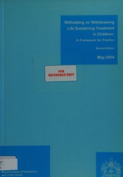 Front cover of Witholding or withdrawing life sustaining treatment in children by Royal College of Paediatrics and Child Health