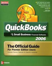 Front cover of Quickbooks 2006 The Official Guide for Premier Edition Users by QUicken Press