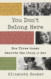 Front cover of You Don't Belong Here by Elizabeth Becker