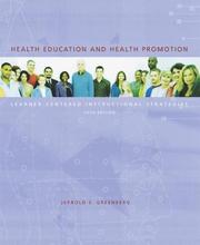 Cover of Health education and health promotion by Jerrold S. Greenberg