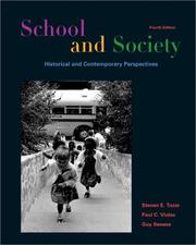 Cover of School and society by Steven Tozer