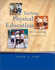 Cover of Teaching physical education for learning by Judith Rink