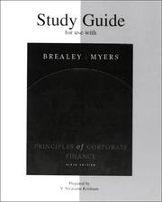 Cover of Study Guide to Accompany Principles of Corporate Finance by Richard A. Brealey