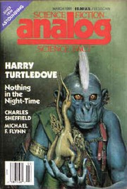 Front cover of Analog Science Fiction and Fact, March 1989 by Harry Turtledove