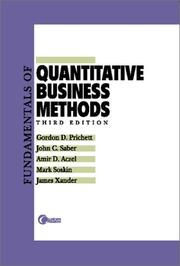 Front cover of Fundamentals of Quantitative Business Methods by Mark Soskin