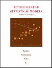 Cover of Applied linear statistical models by Michael H. Kutner