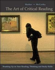Front cover of The Art of Critical Reading by Peter Mather