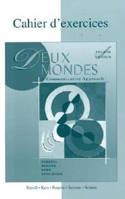 Front cover of Workbook/Lab Manual to accompany Deux mondes by Tracy D. Terrell
