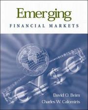 Cover of Emerging financial markets by David O. Beim