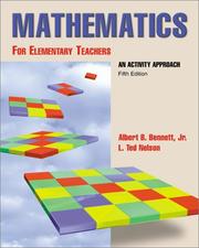 Front cover of Mathematics for Elementary Teachers An Activity Approach with Manipulative Kit (Package Edition) by Albert B. Bennett