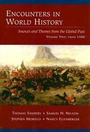 Front cover of Encounters in world history : sources and themes from the global past by Thomas Sanders