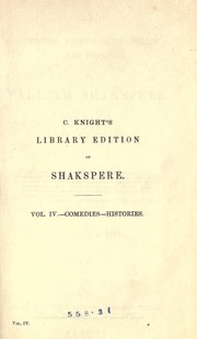 Front cover of The Comedies, Histories, Tragedies and Poems of William Shakspeare (King John / King Richard II / Tempest / Winter's Tale) by William Shakespeare