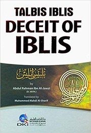 Front cover of Talbis Iblis Deceit of Iblis by Abdul Rahman Ibn Al-Jawzi