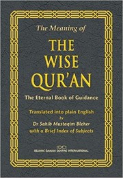 Front cover of The Meaning of the Wise Qur’an by Unknown