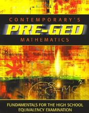 Cover of Contemporary's pre-GED mathematics by Contemporary Films/McGraw-Hill