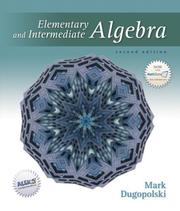 Cover of Elementary and Intermediate Algebra by Mark Dugopolski