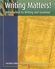 Front cover of Writing Matters! by Lorraine Dubois McClelland