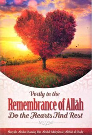 Front cover of Verily in The Remembrance of Allah by Abdur Razzaq Bin Abdul Muhsin Al-Badr