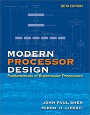 Cover of Modern Processor Design by John P. Shen