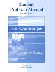 Front cover of Student Problem Manual to accompany Corporate Finance by Stephen A Ross