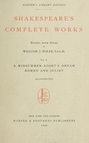 Front cover of Plays (Midsummer Night's Dream / Romeo and Juliet) by William Shakespeare
