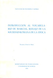Front cover of Introducción al vocabulario de Marcial, reflejo de la sociedad romana de la época by Filomena Fortuny Previ