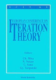 Front cover of European Conference on Iteration Theory, Batschuns, Austria, 10-16 September 1989 by European Conference on Iteration Theory (7th 1989