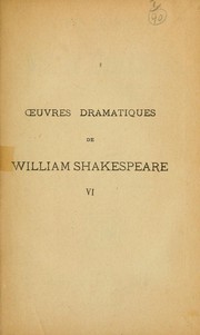 Front cover of Oeuvres Dramatiques de William Shakespeare (Cymbeline / Love's Labour's Lost / Measure for Measure / Othello / Tempest) by William Shakespeare