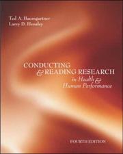 Front cover of Conducting And Reading Research In Health and Human Performance by Ted A. Baumgartner