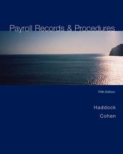 Cover of Payroll Records and Procedures by M. David Haddock