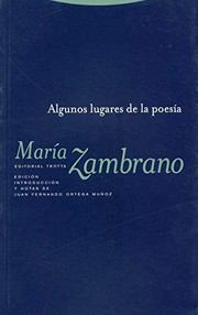 Front cover of Algunos lugares de la poesía by María Zambrano