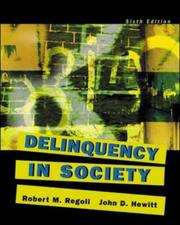 Cover of Delinquency in Society by Robert M. Regoli